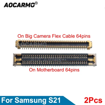 Aocarmo 2 ks Pre Samsung Galaxy S21 Signálu Antény, Konektor Dotykový Displej LCD FPC Konektor základnej Dosky Doske Fotoaparát Flex Kábel