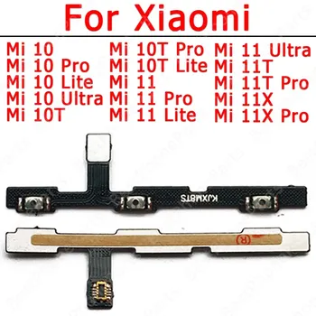 Sila Na Vypnutie Flex Kábel Pre Xiao Mi 10 Ultra 10 TON Pro 11 Lite 11T 11X Hlasitosti Bočné Tlačidlo Mute Prepínač Náhradných Dielov