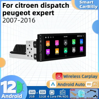 Pre Citroen Odoslanie Peugeot Expert 2007-2016 1din Android Auto Multimediálne 1 Din Rádio Stereo Hlava Jednotky Carplay Autoradio s GPS