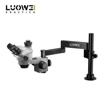 LUOWEI WCI3 7-50X Mikroskop s Stĺpci otočné Rameno s Vysokým rozlíšením kontinuálne lupa mikroskop Odtlačkov prstov lietania drôt Telefón PCB