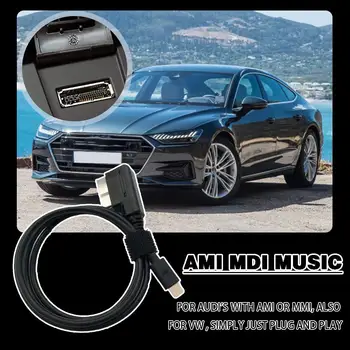 Pre Audi VW MMI MDI Rozhranie Music Adaptér AMI Audio Kábel Kompatibilný Pre Iphone X 8 7 6 6Plus Auto Diely A1E2 N9N0
