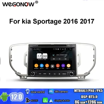 PX6 DSP IPS HD Android 12.0 Pre kia Sportage 2016 2017 8 Jadro 8GB 128 GB Bluetooth 5.0 Wifi 4G LTE Mapy GPS Auto DVD Prehrávač, Rádio