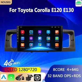 Pre Toyota Corolla E120 E 120 BYD F3 2007-2011 DSP IPS 6GRAM Android 11.0 WiFi 4G NET Rádio Multimediálny Prehrávač Videa Carplay