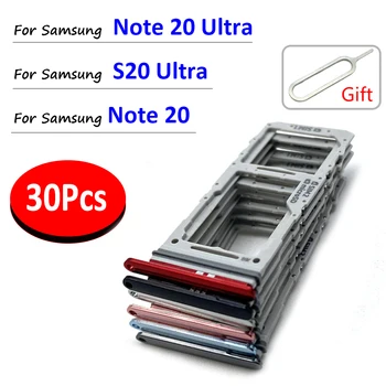 30Pcs，Originálne Náhradné Pre Samsung Galaxy S20 Poznámka 20 Ultra zásuvka na Kartu SIM Čip Slot Zásuvky, Držiak Adaptér Zásuvky Dual SIM