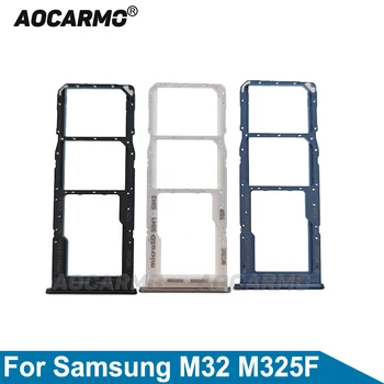 Aocarmo Sim Kartu Nano MicroSD Slot Držiak Pre Samsung Galaxy M32 SM-M325F M30S Náhradný Diel
